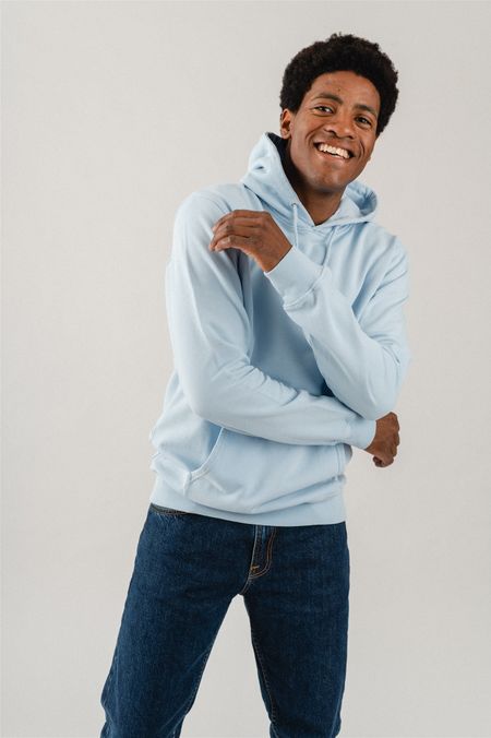 Hoodie aus Bio-Baumwolle | blau "polar blue", Colorful Standard, Foto 3