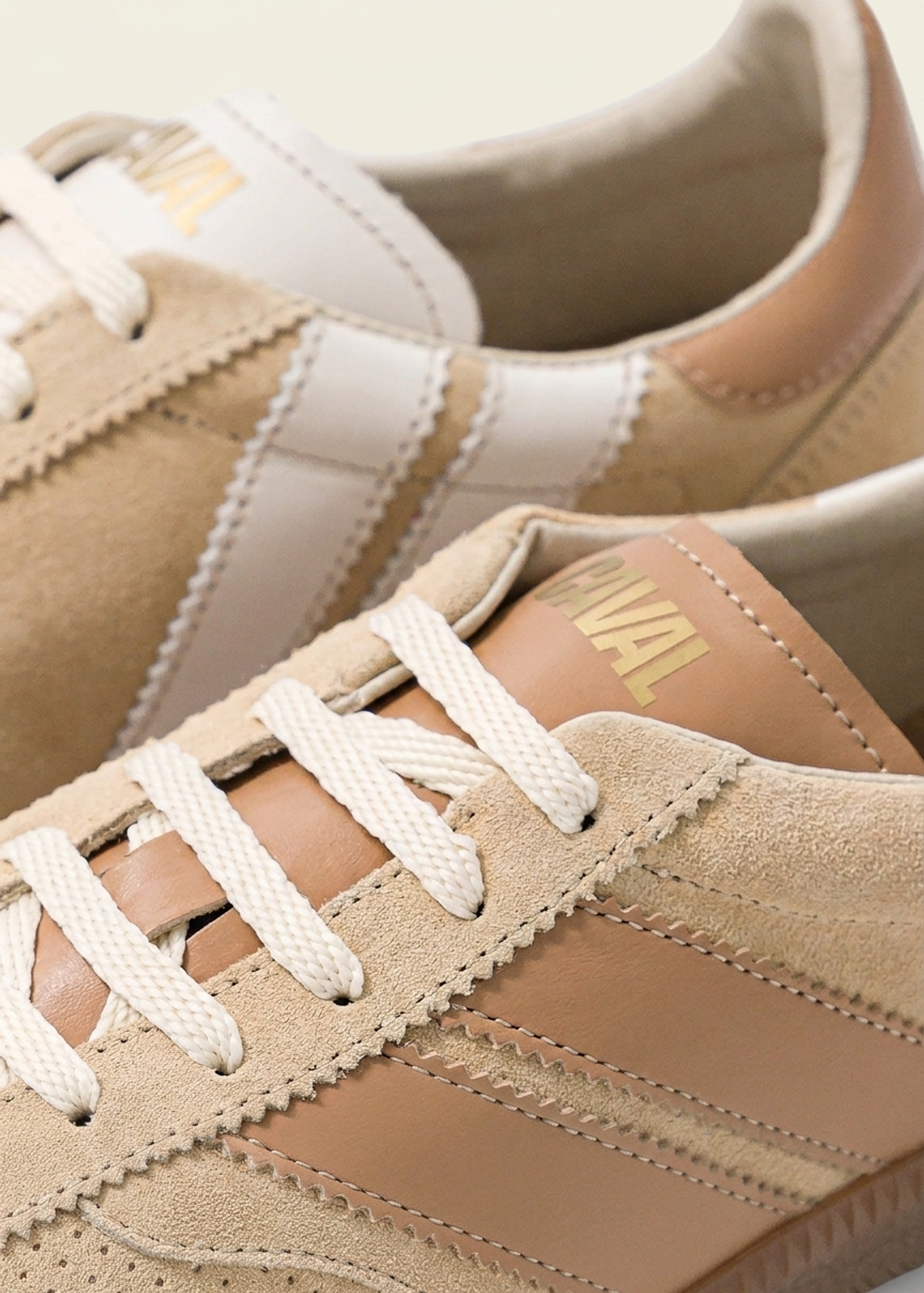 Baskets en cuir certifié | beige "pulse - sweet dune", Caval, photo 3