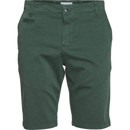 Short chino droit vert forêt en coton bio - chuck