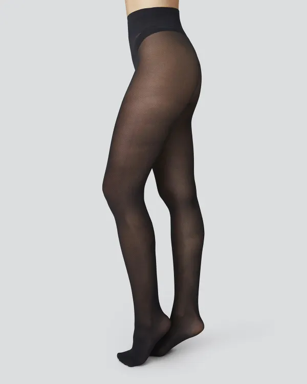 Collants 30 deniers en recyclé | noir "svea black", Swedish Stockings