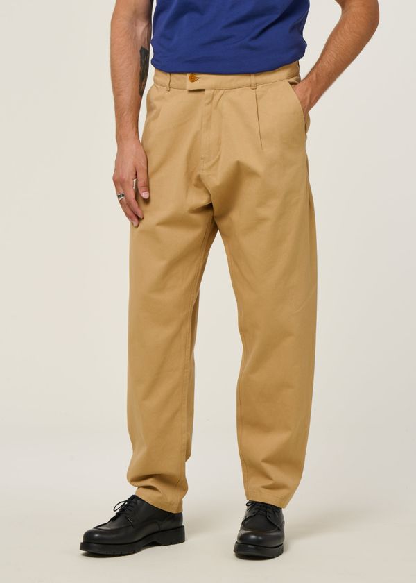 Pantalon large en twill de coton bio | beige "wotan camel", Thinking Mu