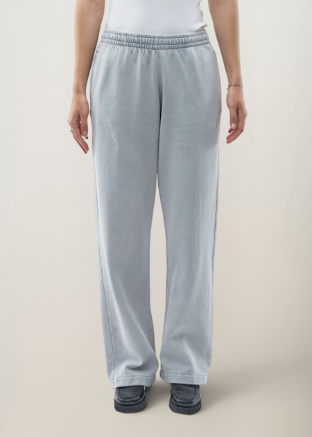 Jogging ample en coton bio | gris clair "organic straight leg sweatpants - faded grey" - Colorful Standard