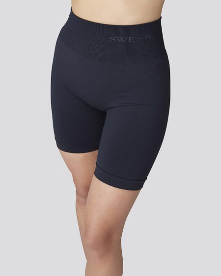 Short biker en recyclé | noir "black jill bike short" - Swedish Stockings