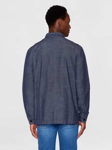 Surchemise en coton bio | bleu " slub yarn overshirt night sky" - Knowledge Cotton Apparel