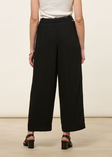 Pantalon ample en ecovero et lin | noir "caarunus lino - black", Armedangels, photo 4