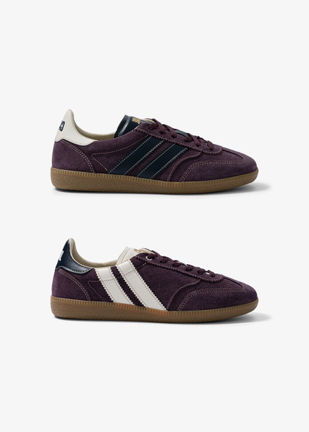 Baskets en cuir certifié | prune "mystic twilight pulse"