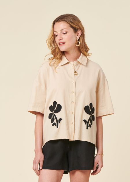 Chemise en coton bio | écru "marygold anna blouse"