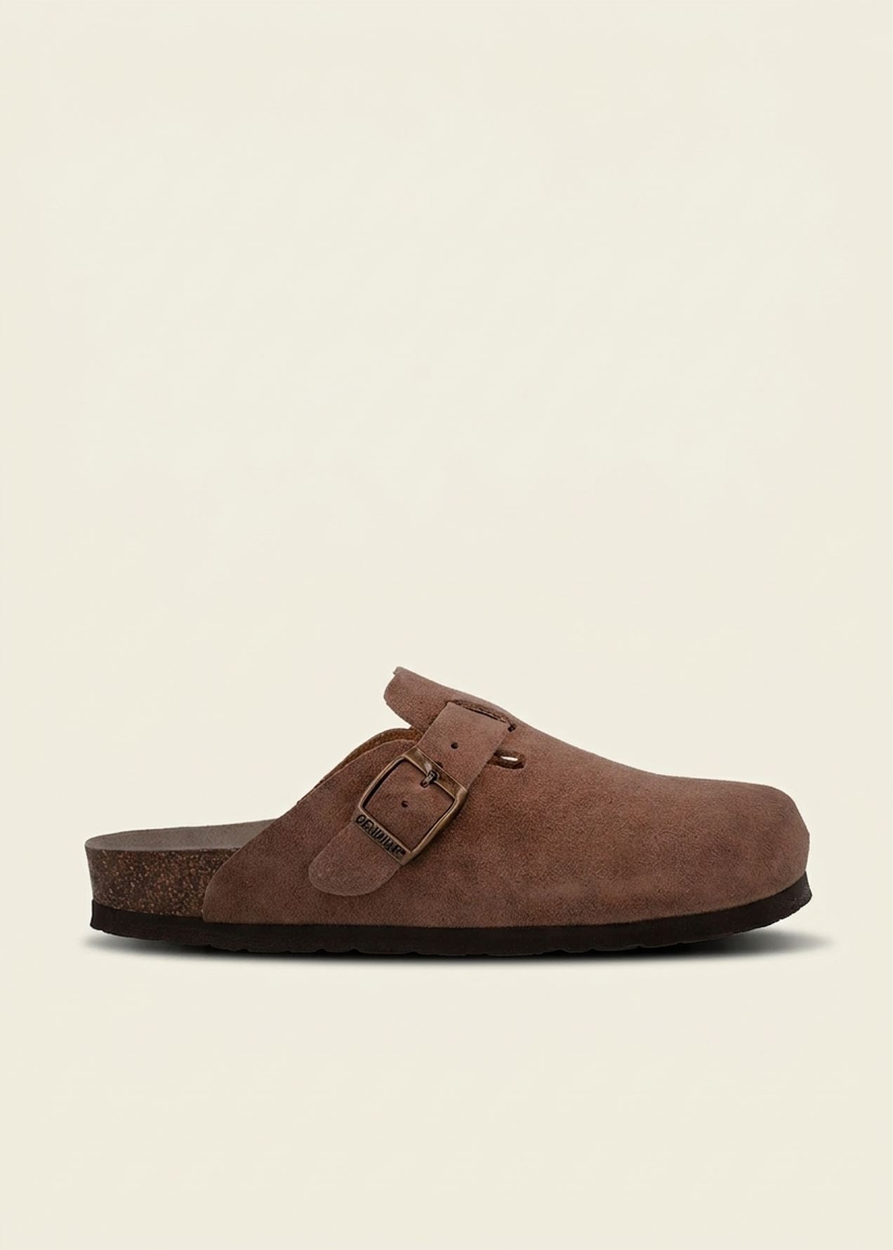 Clogs aus zertifiziertem Leder | Braun "riva velour terra", Genuins, Foto 1