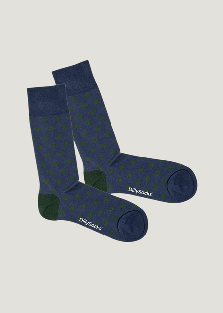 Chaussettes en coton bio | bleu "shade dots"