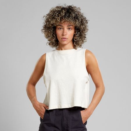 Débardeur en coton bio et chanvre | blanc "top namsos hemp vanilla white"