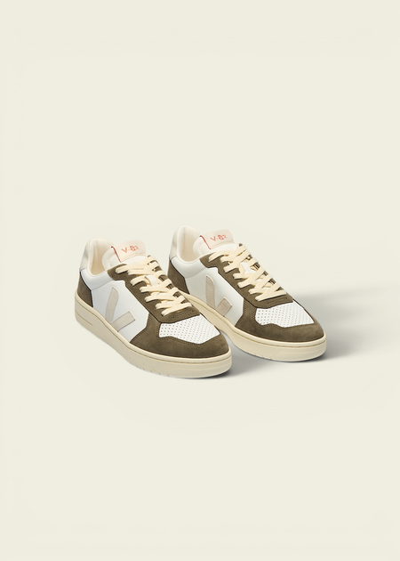 Baskets en cuir | V-82 - white_natural_kaki - Veja