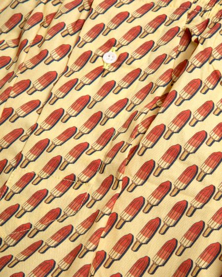 Caleçon jaune à motifs en viscose ecovero - gelati yellow, Brava Fabrics, photo 2