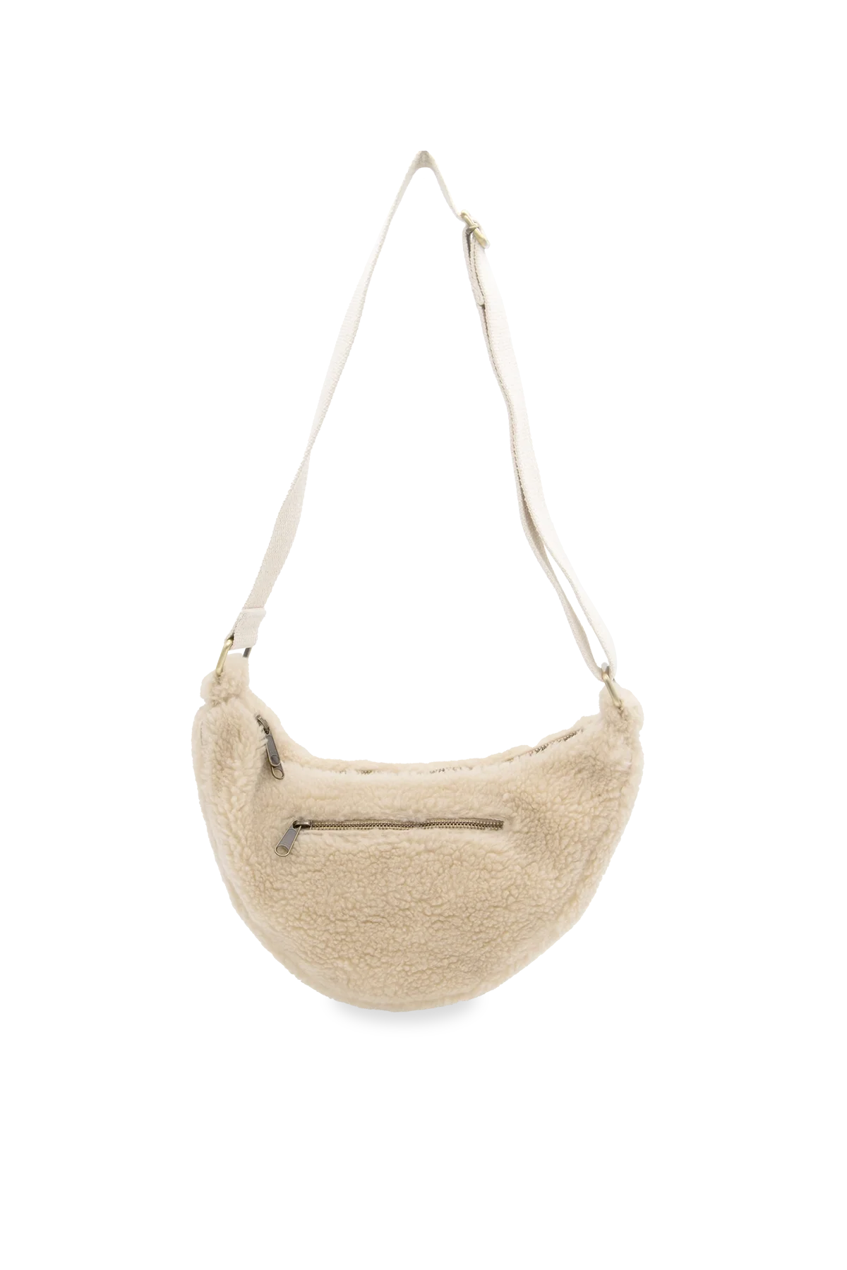 Sac bandoulière en matière recyclée | beige "andrea teddy", Hindbag, photo 4