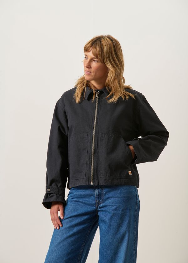 Veste en coton biologique épais | noir "Lana jacket duck canvas", Nudie Jeans