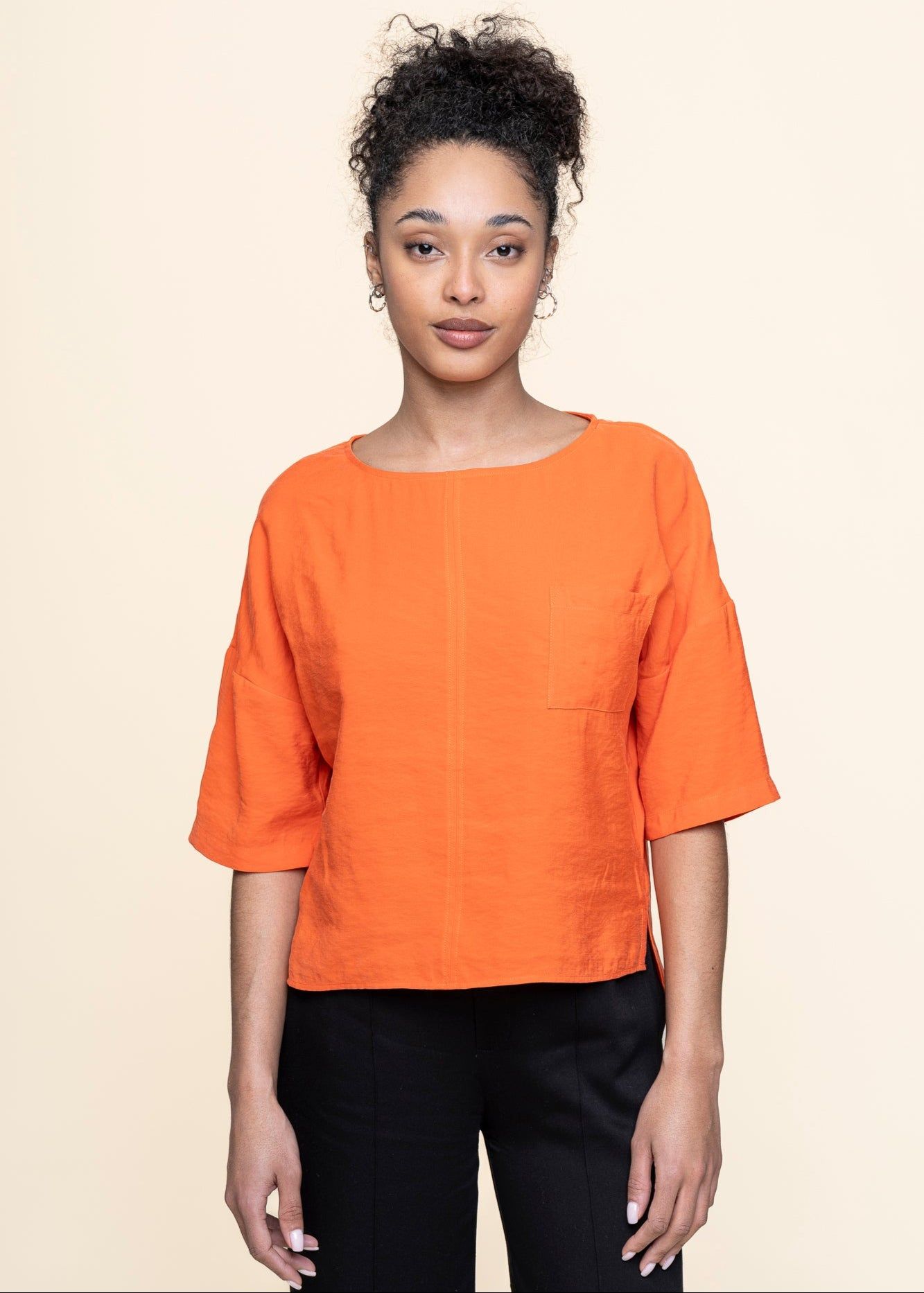 Blouse en tencel | orange "maitia shirt - tile red", SKFK, photo 1