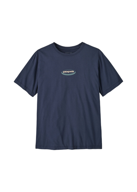 T-shirt en coton bio | marine "95 oval logo t-shirt - nnko"