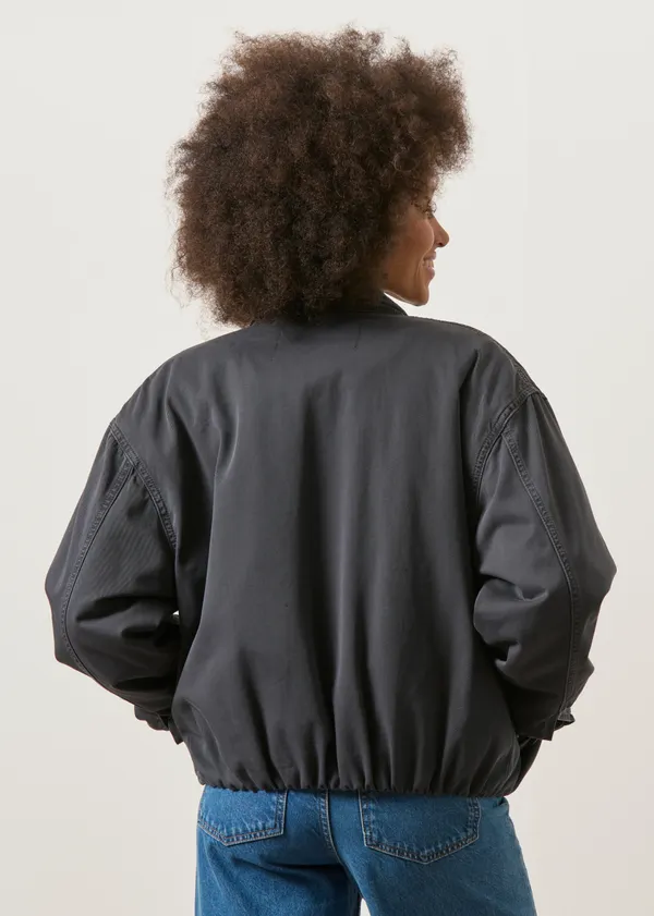 Veste doublée en coton bio | gris foncé "Padded cotton iconic å jacket | dark steel", Armedangels