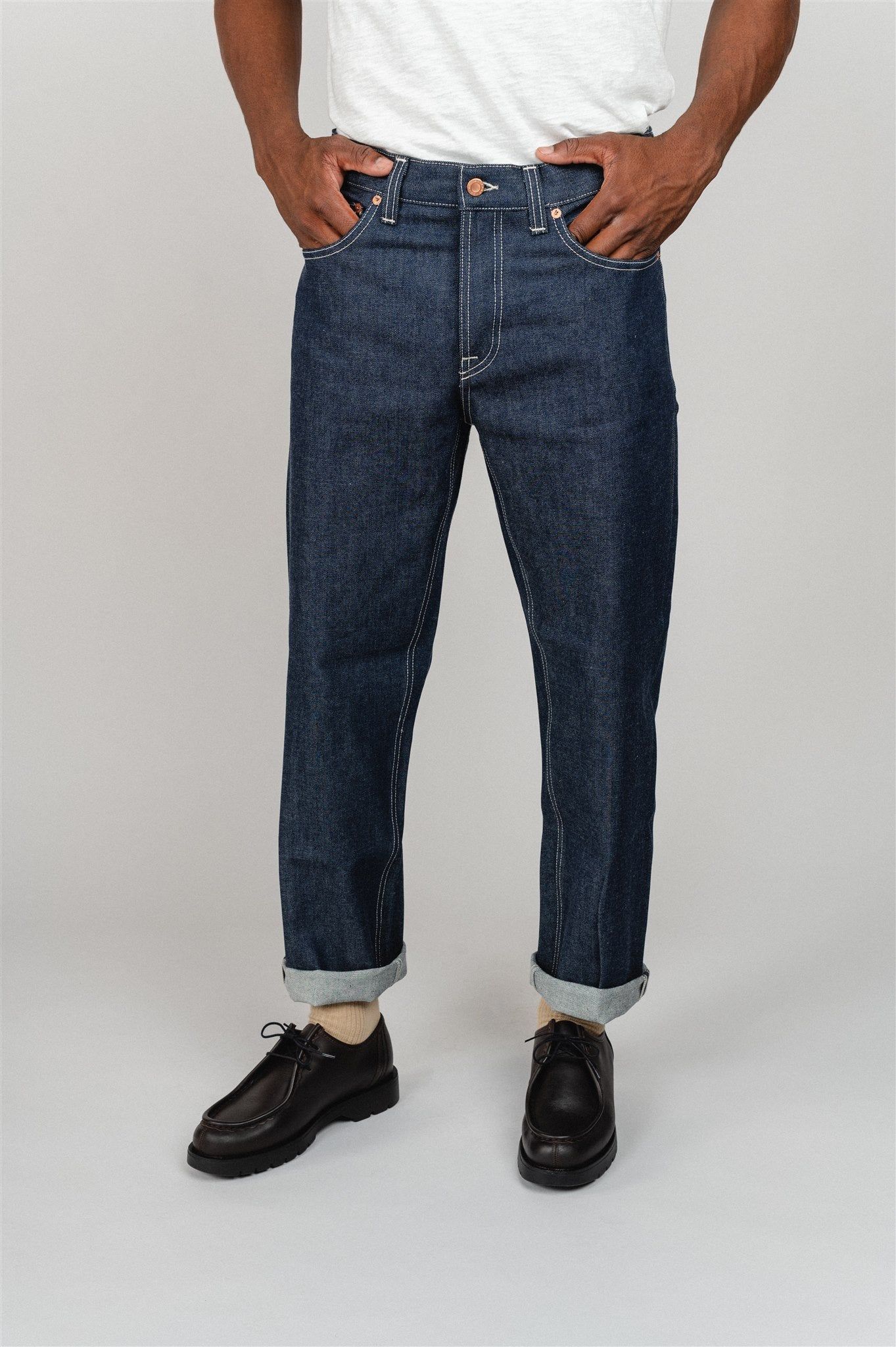 Jean droit brut toile japonaise en coton bio - rad rufus exclusif wdf x nudie jeans, Nudie Jeans, photo 3