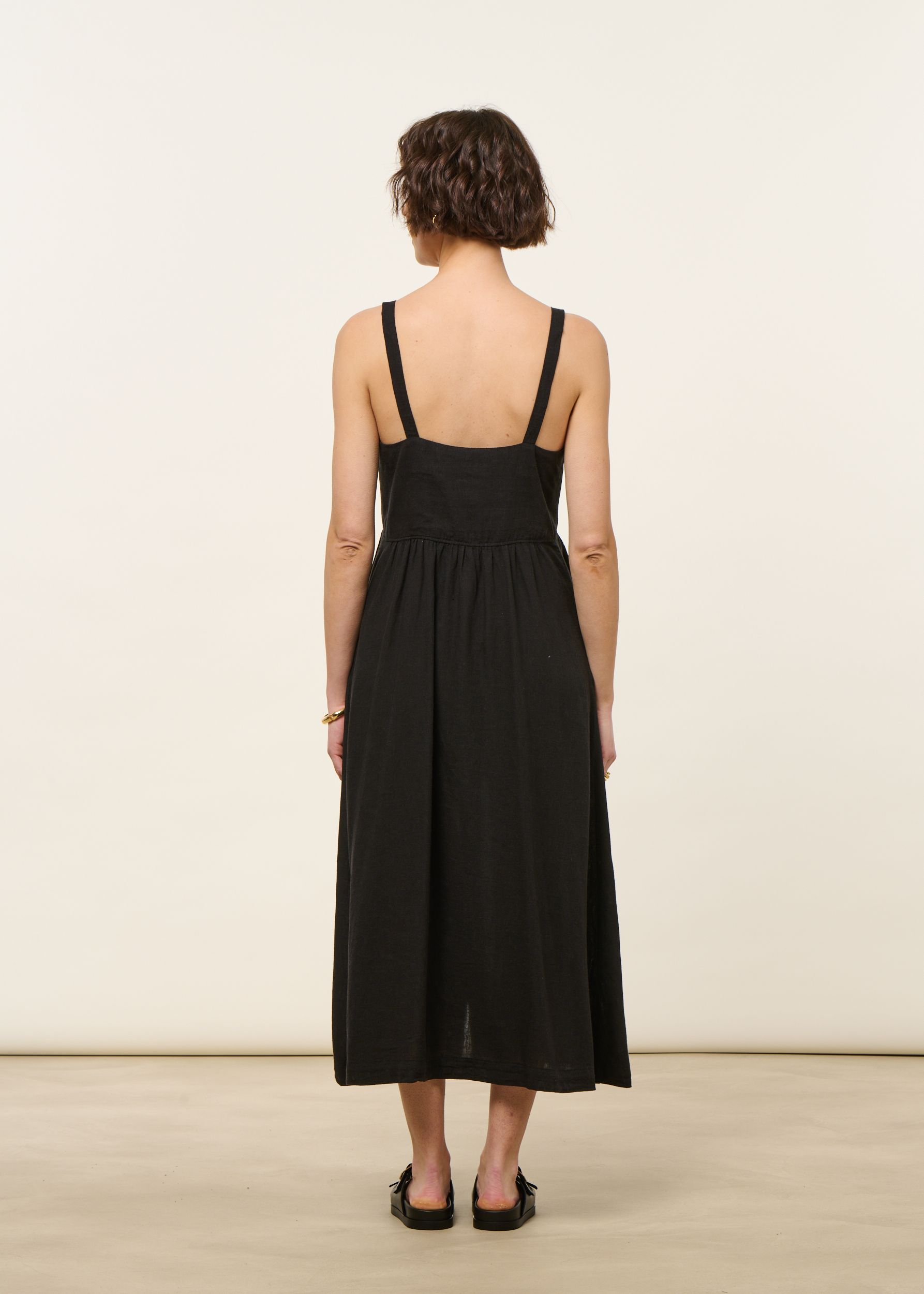 Robe longe en chanvre | noir "garden island dress - blk", Patagonia, photo 3