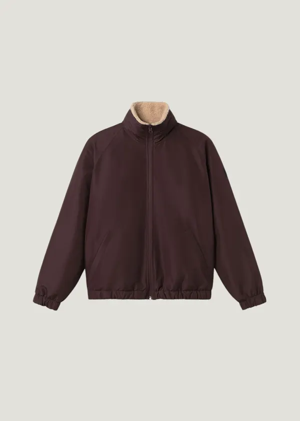 Manteau déperlant doublé polaire en matière recyclée | aubergine "Zephyria", Twothirds