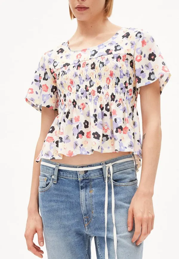 Top léger à motifs fleuri en tencel - memaa sketch of off white, Armedangels