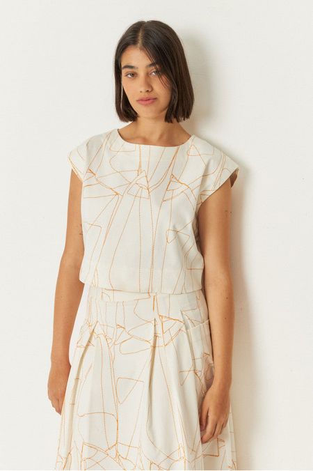 Blouse en coton bio | noir "jana-gots shirt - stitches"