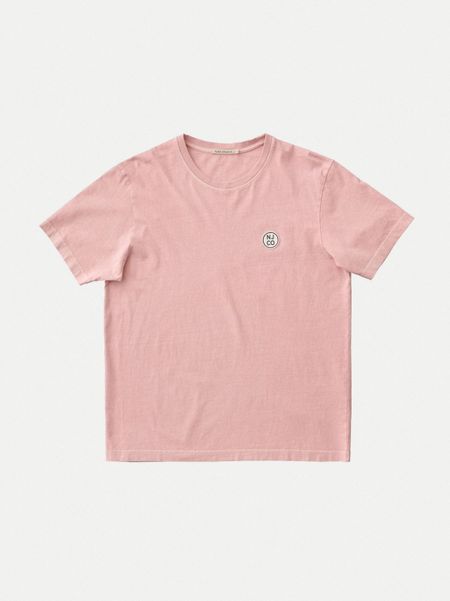 T-shirt ample rose logo blanc en coton bio - uno njco circle, Nudie Jeans, photo 5