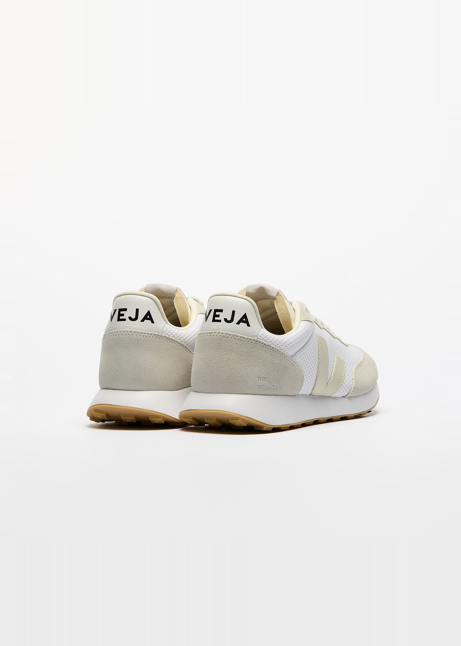 Sneaker aus recyceltem Mesh | weiß und beige "rio branco ii - white pierre", Veja, Foto 3