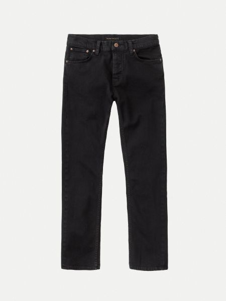 Jean slim noir en coton bio - grim tim black skies, Nudie Jeans, photo 7