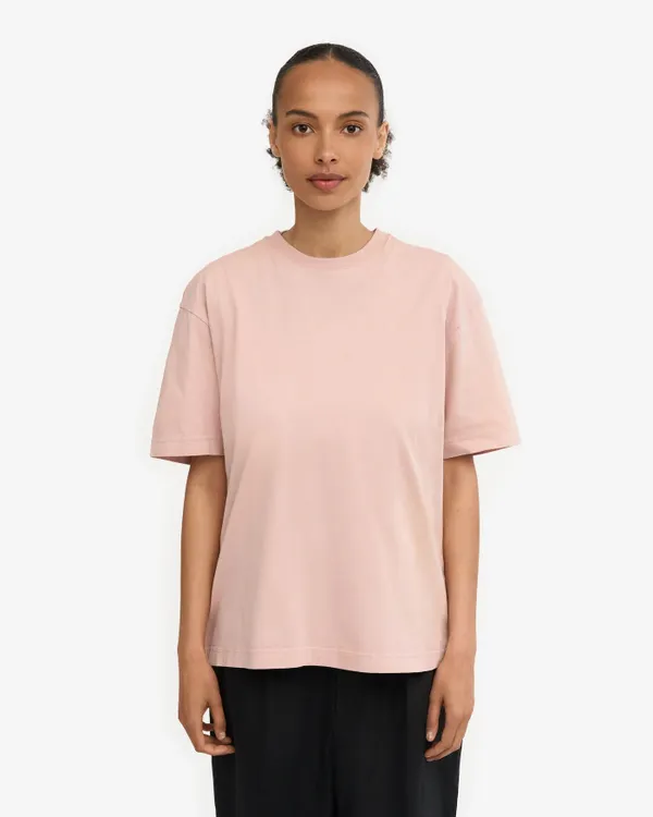 T-shirt oversize en coton bio | rose "organic t-shirt faded pink", Colorful Standard