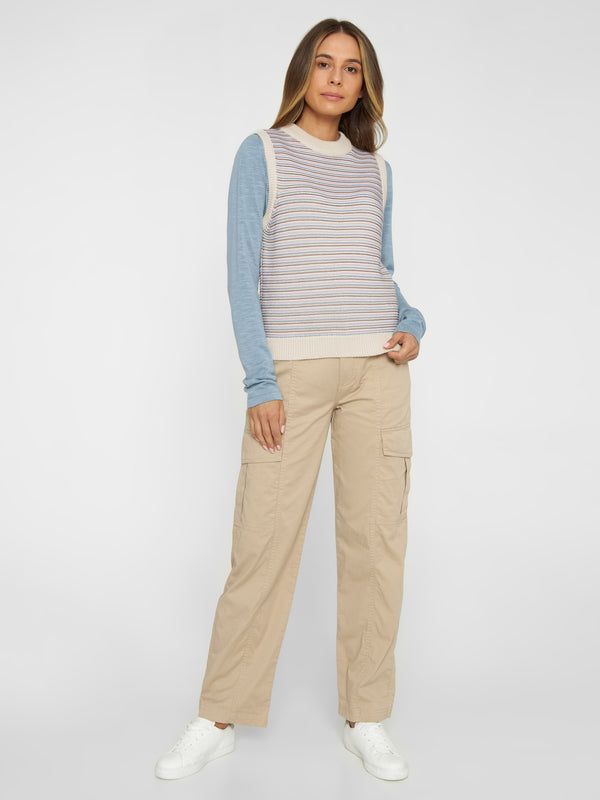Pullunder aus Bio-Baumwolle | gestreift "relaxed fit cotton knit vest stripe", Knowledge Cotton Apparel, Foto 3