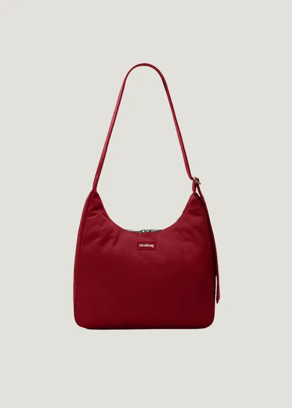 Sac à bandoulière en coton biologique | bordeaux "claire bordeaux", Hindbag