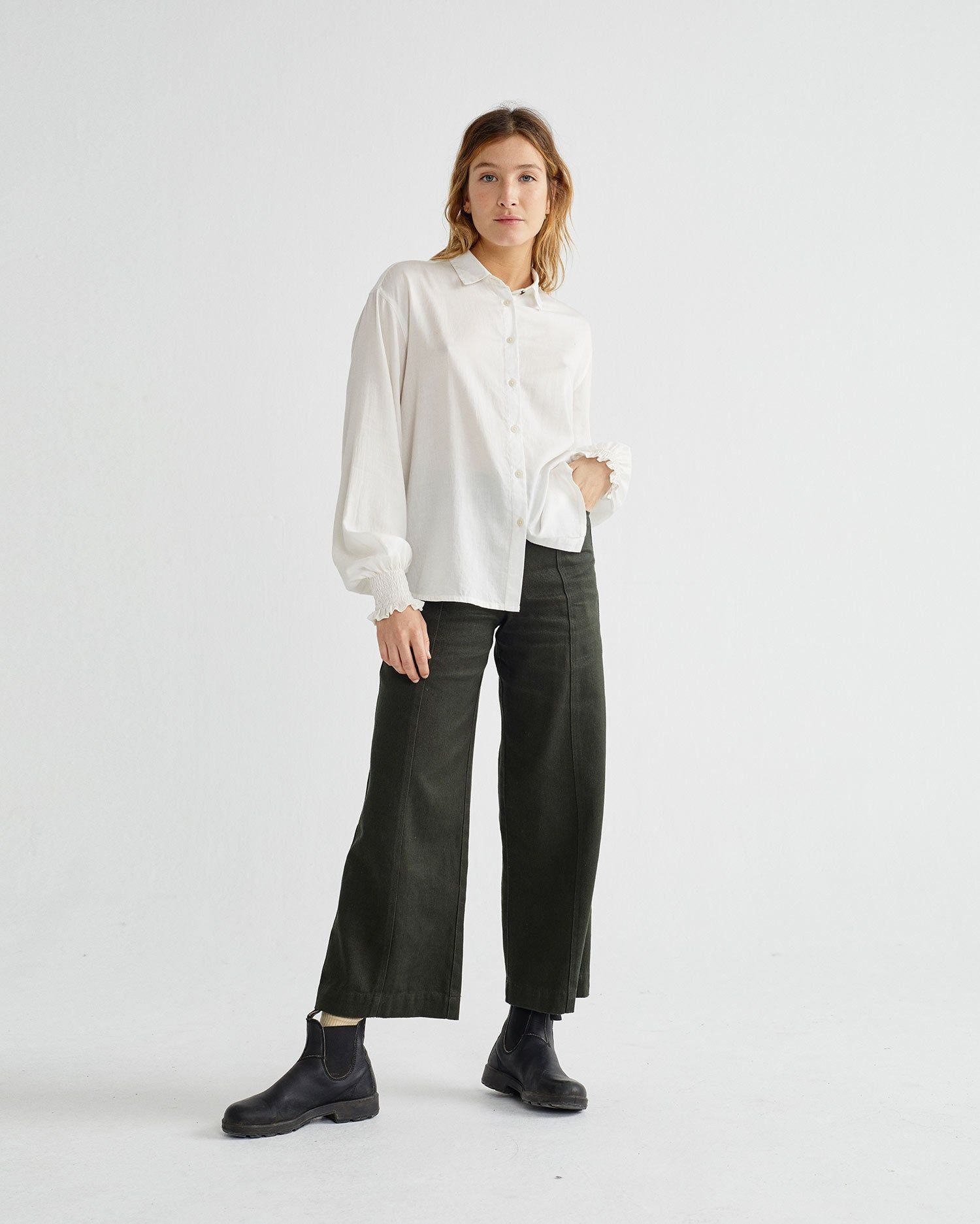 Chemise blanche en coton bio - ceres, Thinking Mu, photo 3