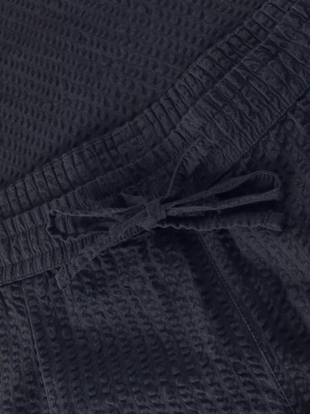 Pantalon droit seersucker en coton bio| marine "Fig organic cotton seersucker pant - night sky" - Knowledge Cotton Apparel