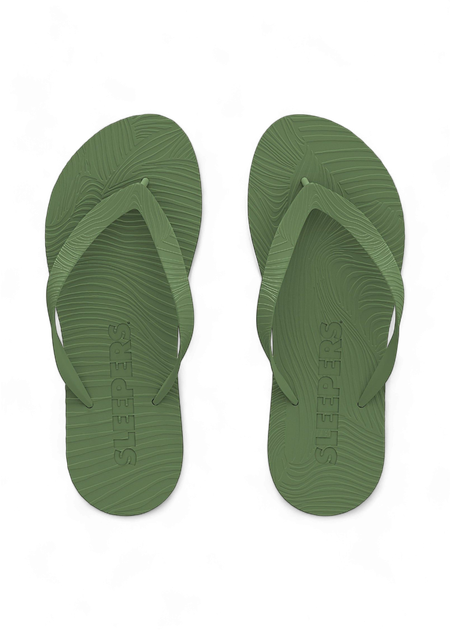 Tongs en caoutchouc naturel | vert "mens regular green"