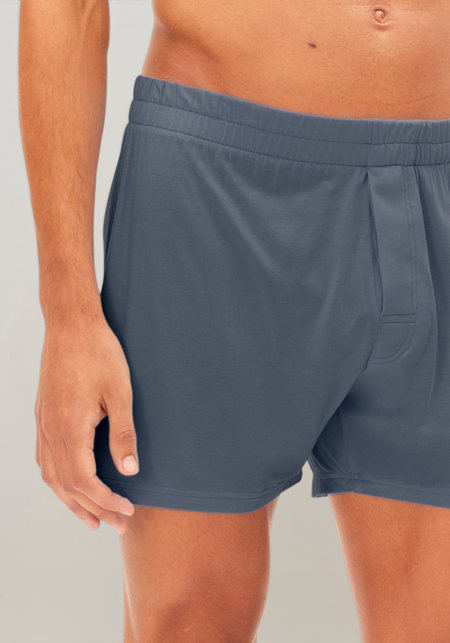 Caleçon en micromodal | bleu "Aasker boxer shorts - dusty moon" - Armedangels