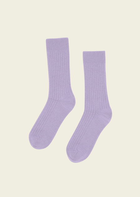 Chaussettes en laine mérinos recyclée | lilas "soft lavender" - Colorful Standard
