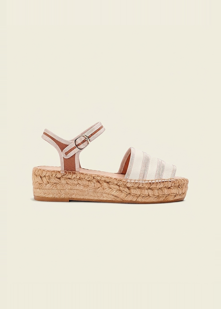Espadrilles en cuir certifié | beige