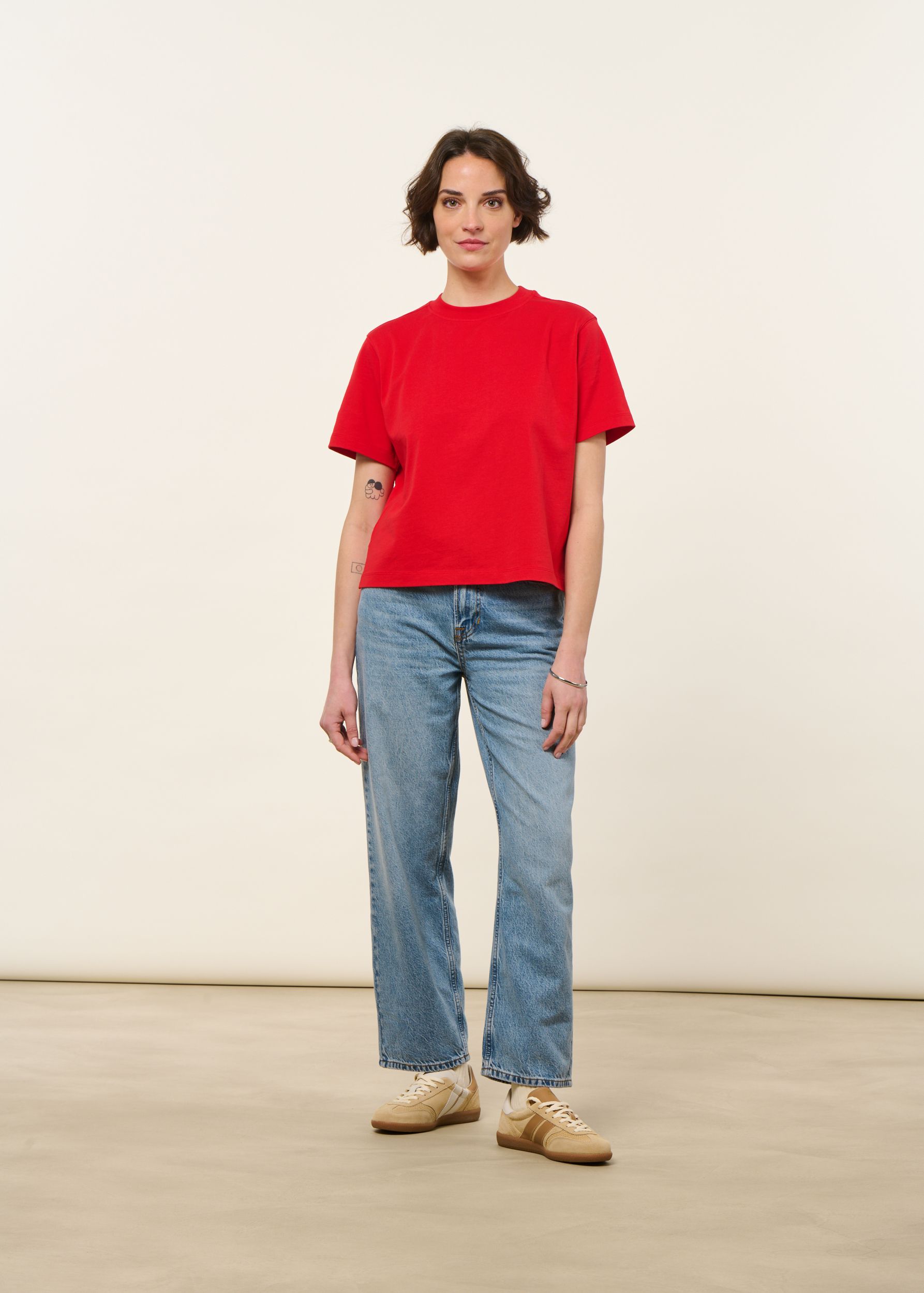 T-shirt boxy en coton bio | rouge, WeDressFair, photo 3