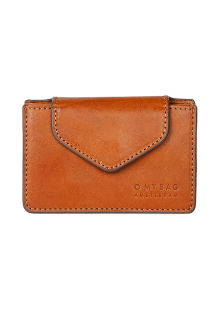 Portefeuille en cuir certifié | cognac "harmonica - cognac classic leather" - O My Bag
