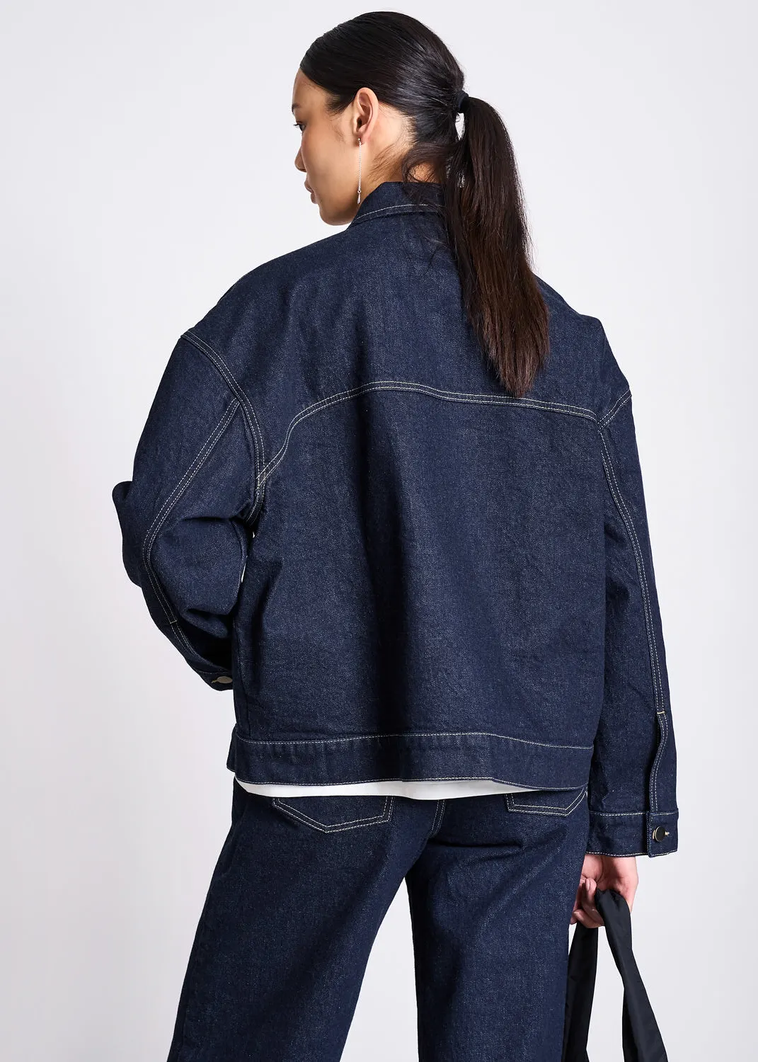 Veste denim en coton bio | brut à surpiqûres "vilme", Jan'n June, photo 2