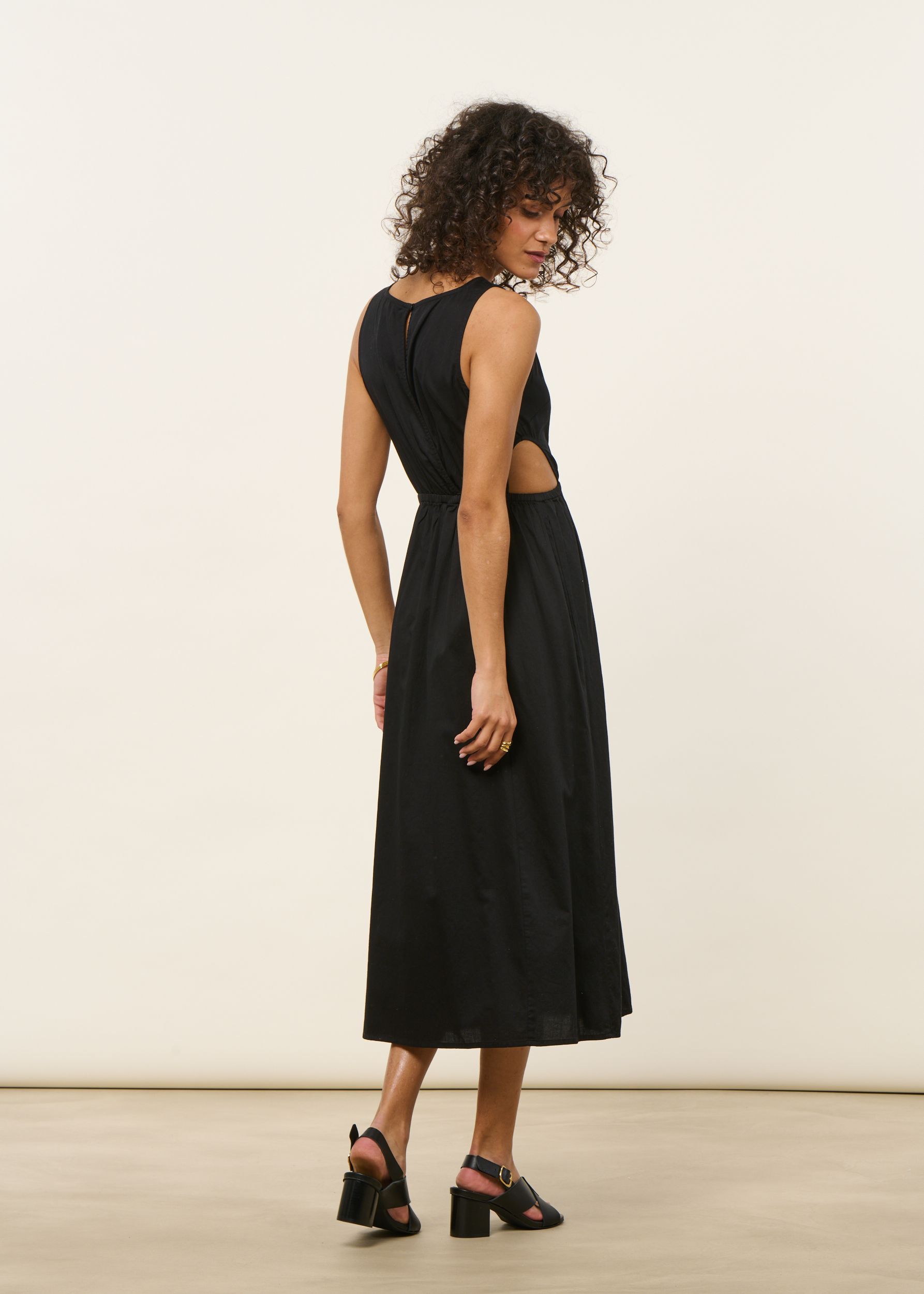 Robe en coton bio | noir "black kin dress", Thinking Mu, photo 3