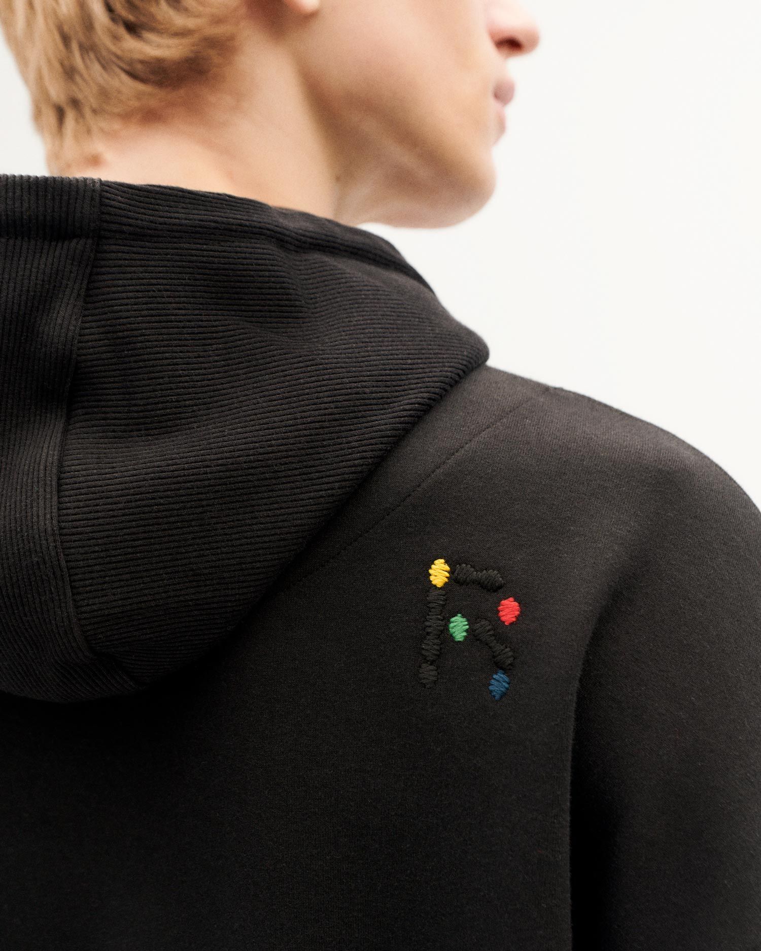 Oversize-Hoodie aus Bio-Baumwolle und recyceltem Material | schwarz "black andrea hoodie", Thinking Mu, Foto 2
