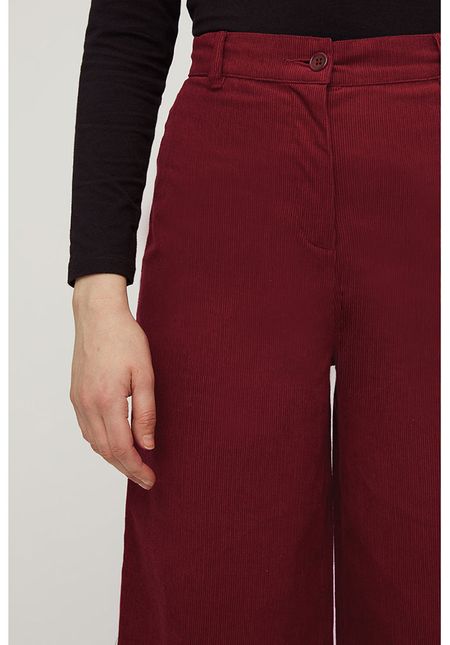 Pantalon large rouge velours en coton bio - noelle, People Tree, photo 4