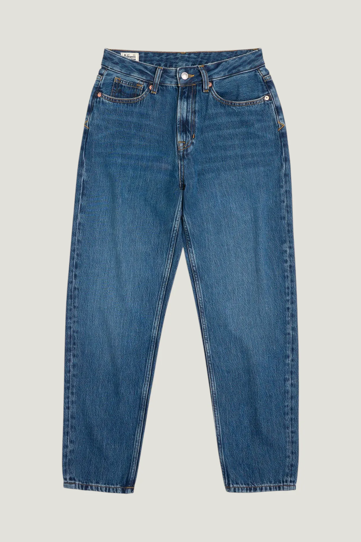 Jean mom en coton biologique et en tencel | bleu "Caroline lewisboro mid used", Kings of Indigo, photo 6