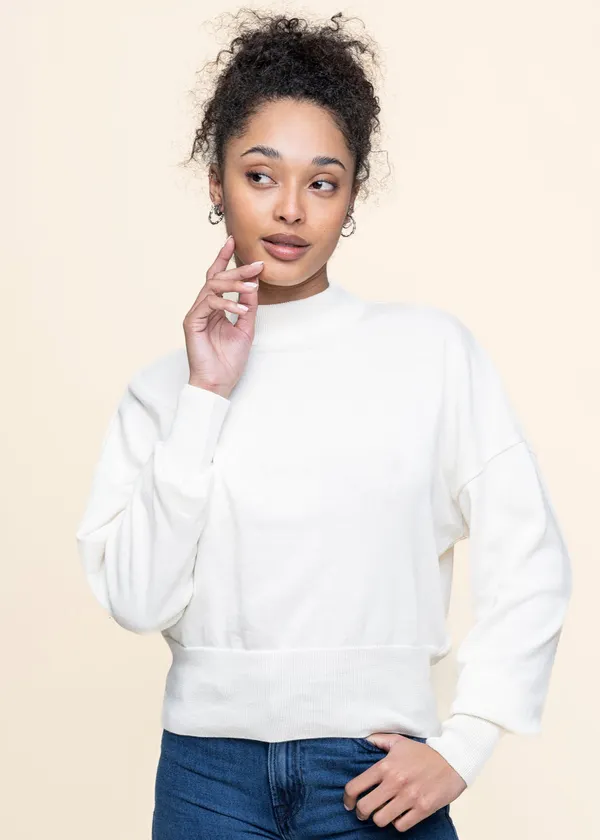 Pull oversize en coton bio | écru "yin offwhite", Jan'n June