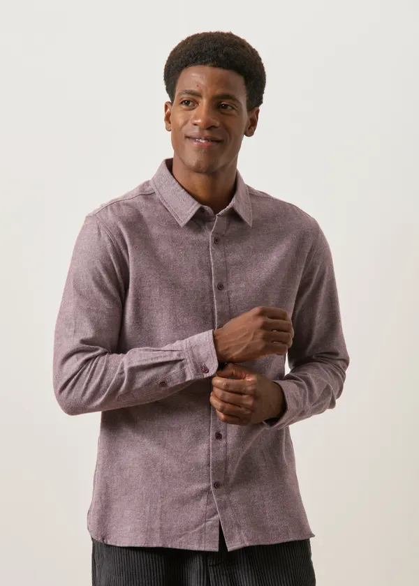 Chemise flanelle en coton bio | violet  "flannel shirt - fig", Knowledge Cotton Apparel