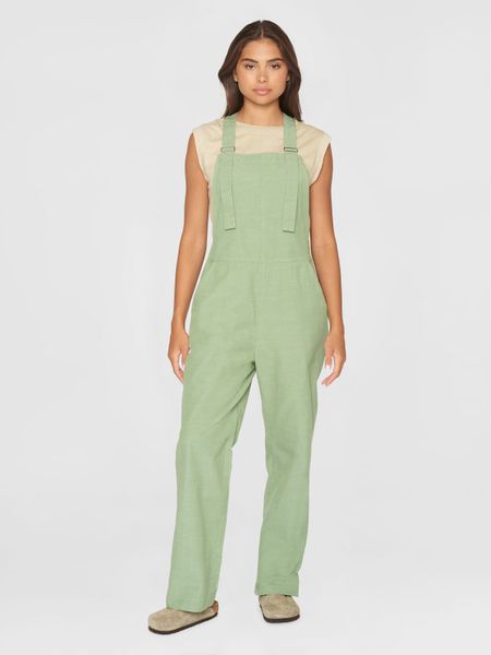 Salopette en coton bio | vert "gale straight slub yarn jumpsuit shale green"