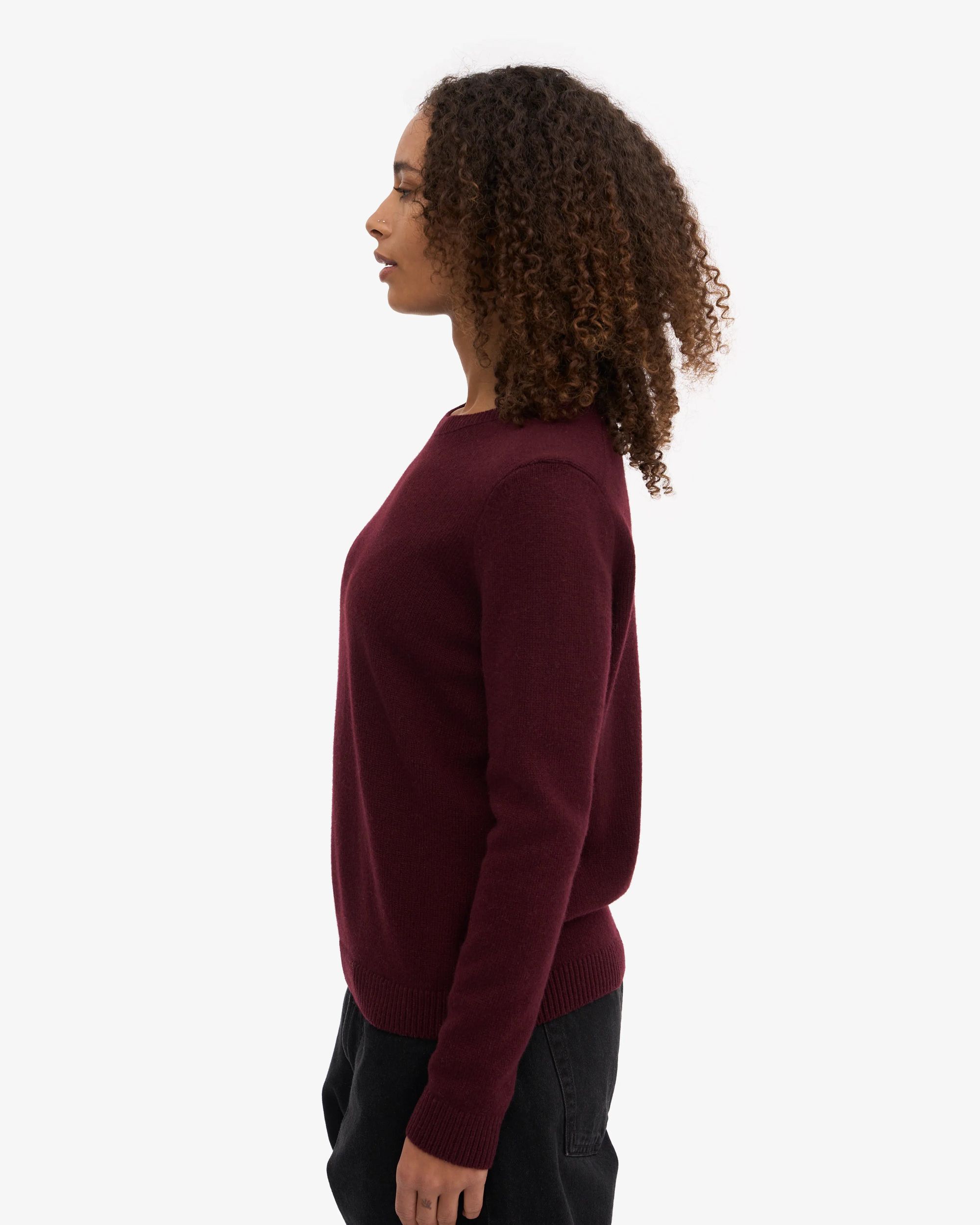 Pull en laine mérinos recyclée | bordeaux "oxblood red", Colorful Standard, photo 2