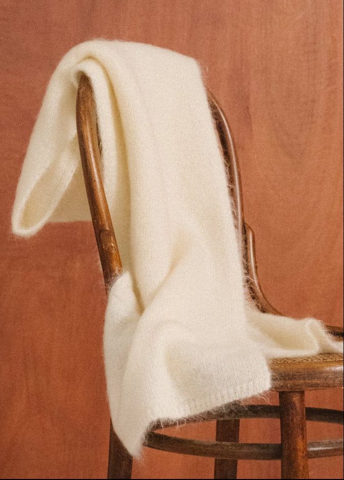 Echarpe en mohair certifié | écru "éléanore", Bonjour Demain, photo 6